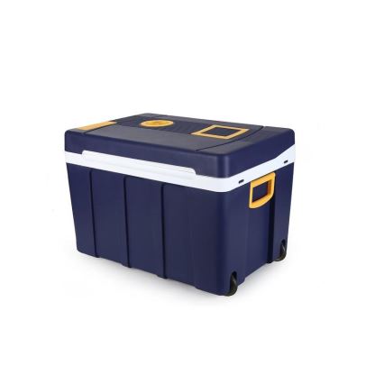 Prenosni hladilnik na kolesih 60W/230/12V 50 l modra/rumena