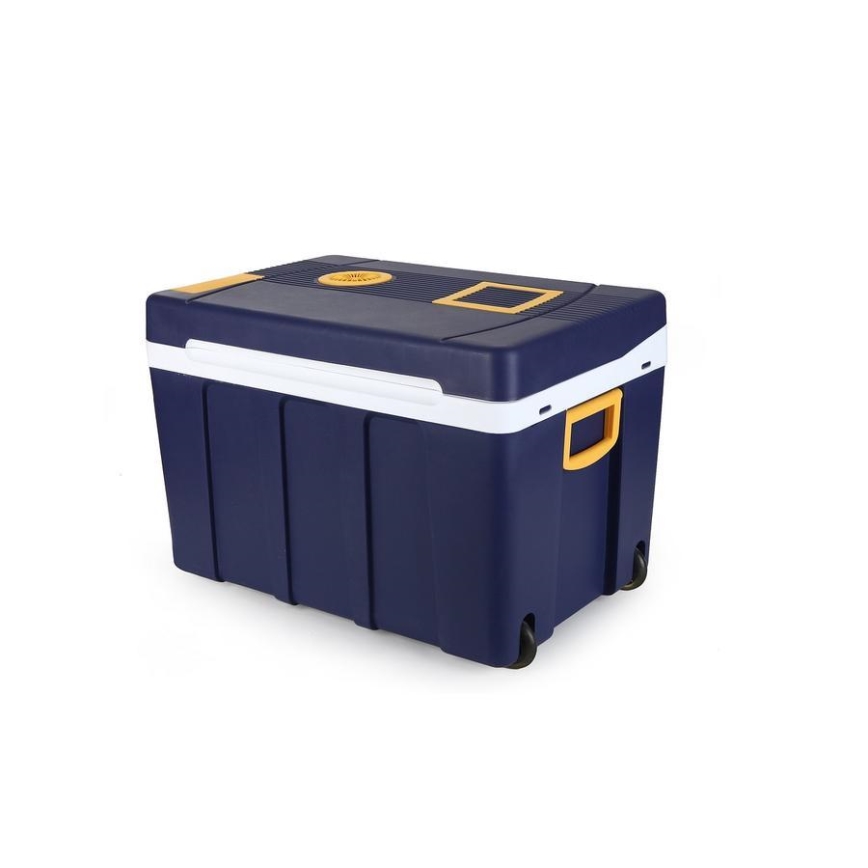 Prenosni hladilnik na kolesih 60W/230/12V 50 l modra/rumena