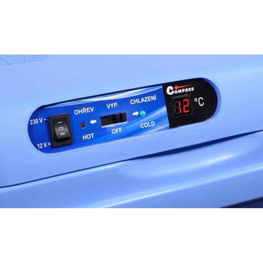Prenosni hladilnik z zaslonom 48W/230/12V 25 l moder