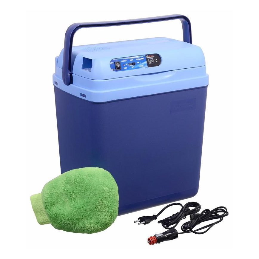 Prenosni hladilnik z zaslonom 48W/230/12V 25 l moder