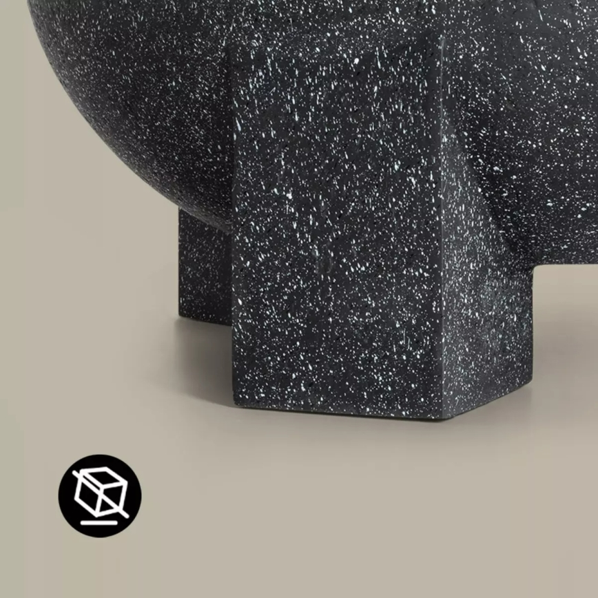 Prenosni ogenj s rešetko 79,5x38 cm črna/mračna granit