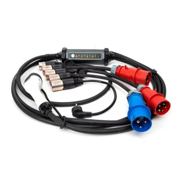 Prenosni polnilec za električne avtomobile s 4 adapterji Tip 2 32A/480V 22kW 7m IP67