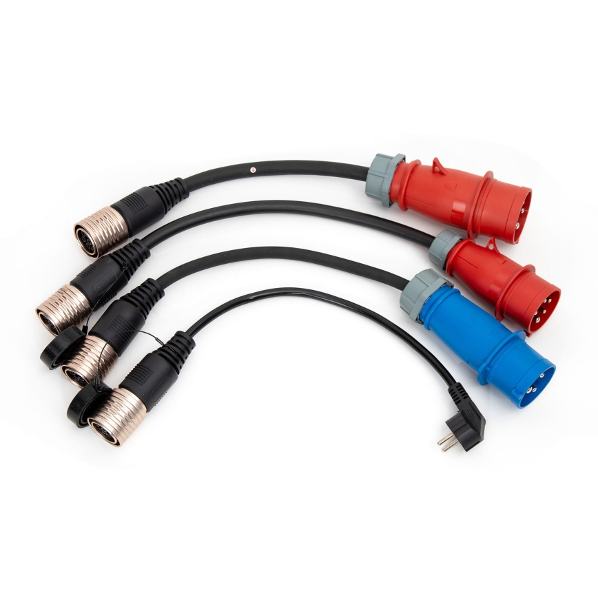 Prenosni polnilec za električne avtomobile s 4 adapterji Tip 2 32A/480V 22kW 7m IP67