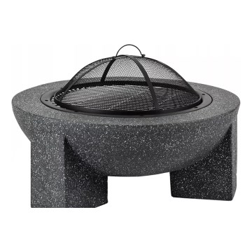 Prenosno ognjišče z rešetko 79,5x38 cm v črni ali temno granitni izvedbi