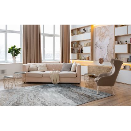 Preproga CREATION 200x290 cm 1950g/m2 siva/rjava/marmorni vzorec