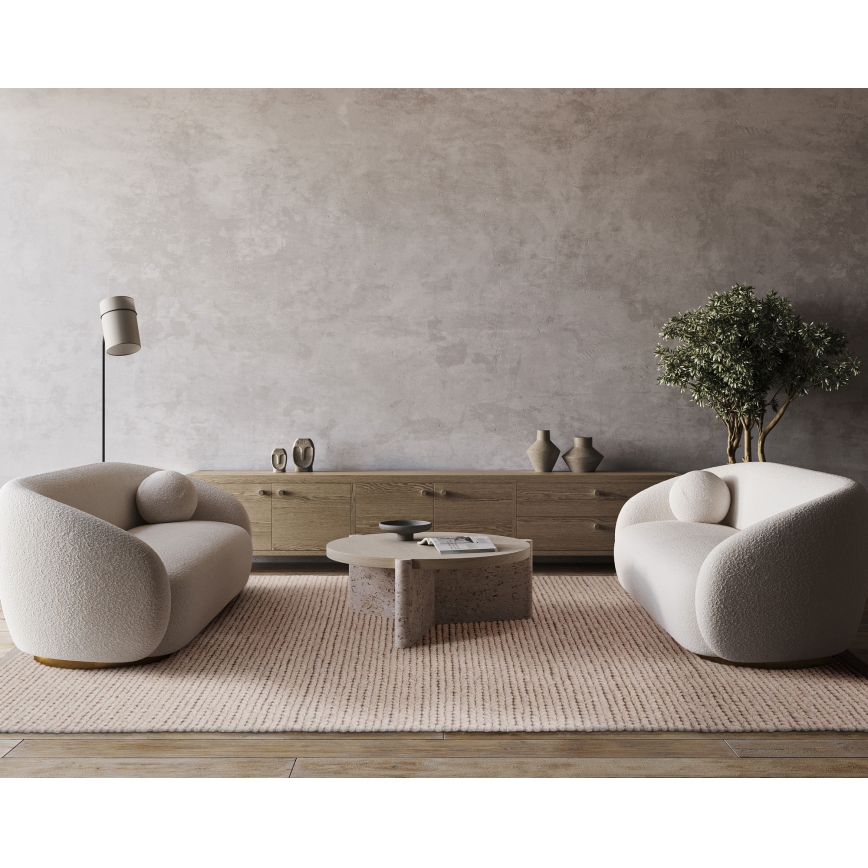 Preproga FIR WOOL 160x230 cm 2600 g/m2 kremna/naravna