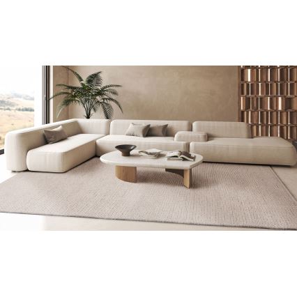 Preproga FIR WOOL 160x230 cm 2600 g/m2 kremna/naravna