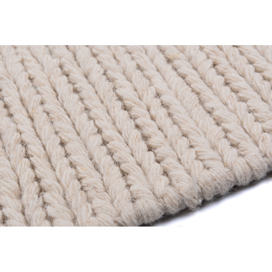 Preproga FIR WOOL 160x230 cm 2600 g/m2 kremna/naravna