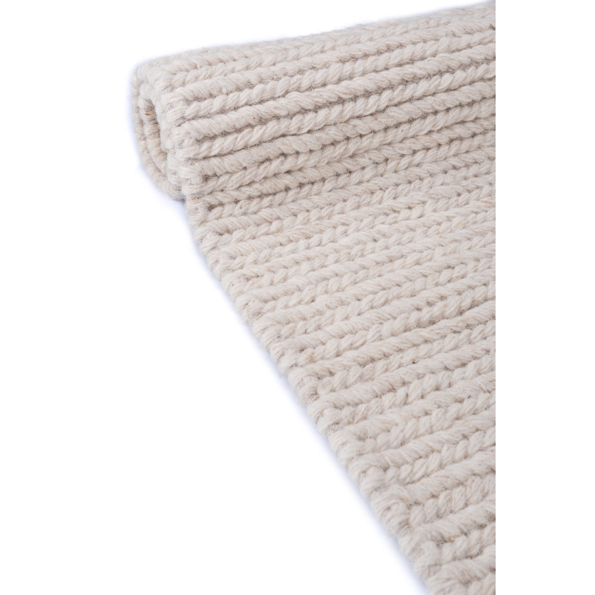 Preproga FIR WOOL 160x230 cm 2600 g/m2 kremna/naravna