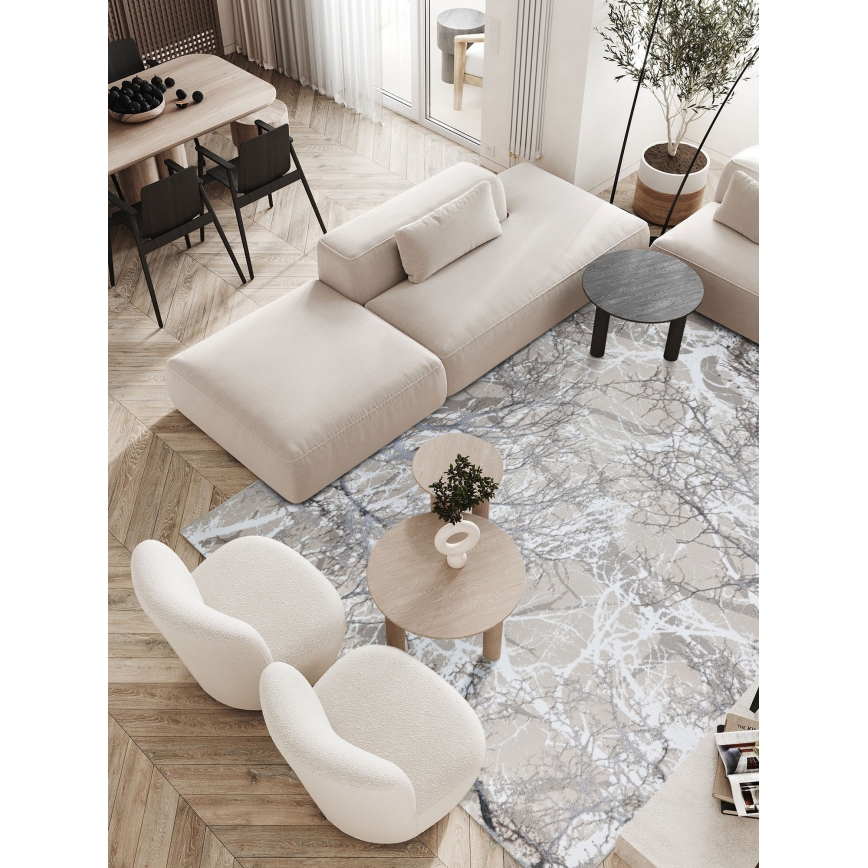 Preproga GRECE 120x170 cm 2150 g/m2 kremna/siva/bela