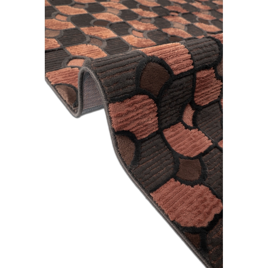 Preproga MOCCA 170x120 cm rjava/rdeča