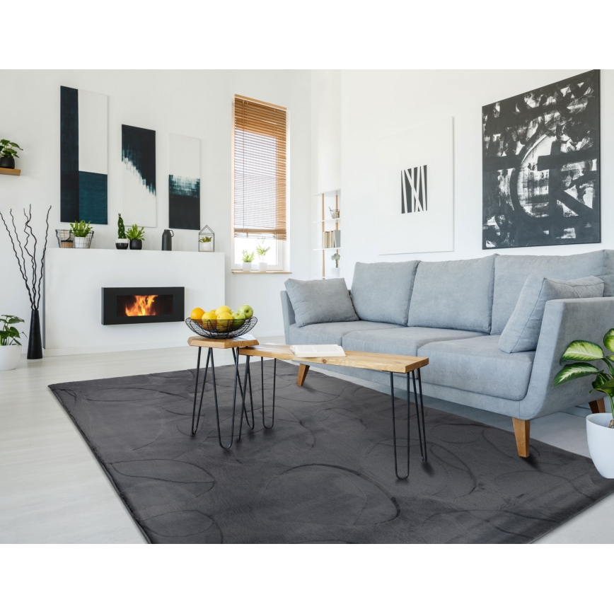 Preproga RABBIT 3D 120x170 cm antracit