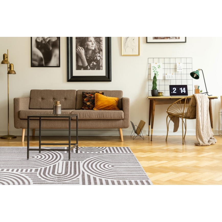 Preproga SALAMANCA 160x230 cm siva/bela