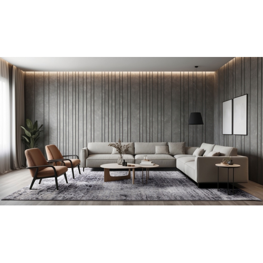 Preproga SALAMANCA 67x120 cm siva/bela