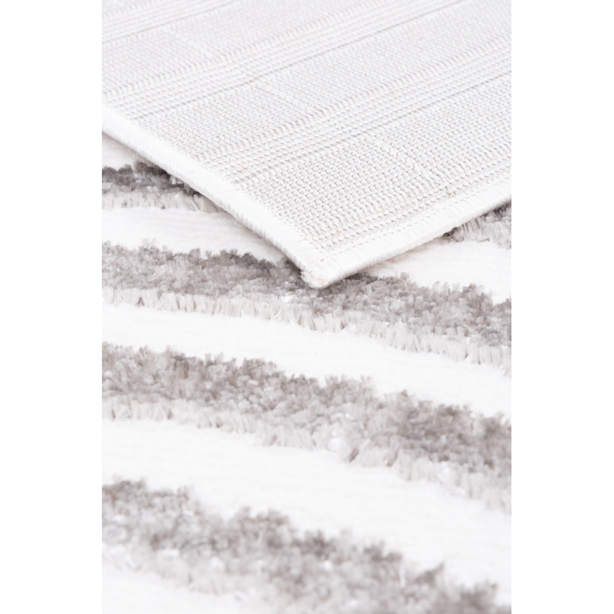 Preproga SALAMANCA 67x120 cm siva/bela