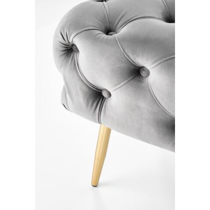 Prešita klop ATHENA 40x100 cm siva/zlata