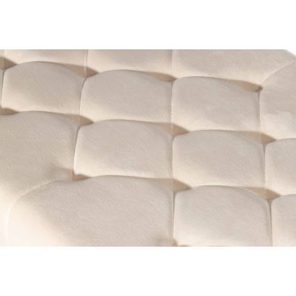 Prešita klop SALIBA 50x97 cm sijajni krom/krem barva