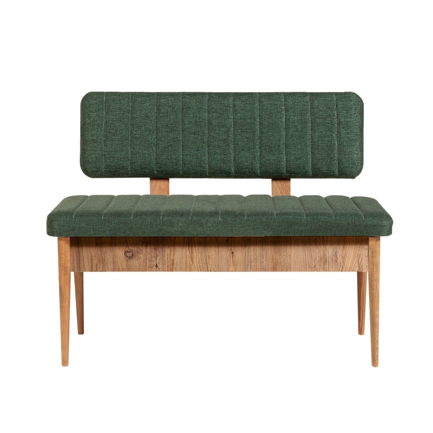 Prešita klop VINA 85x110 cm zelena/bor atlantic