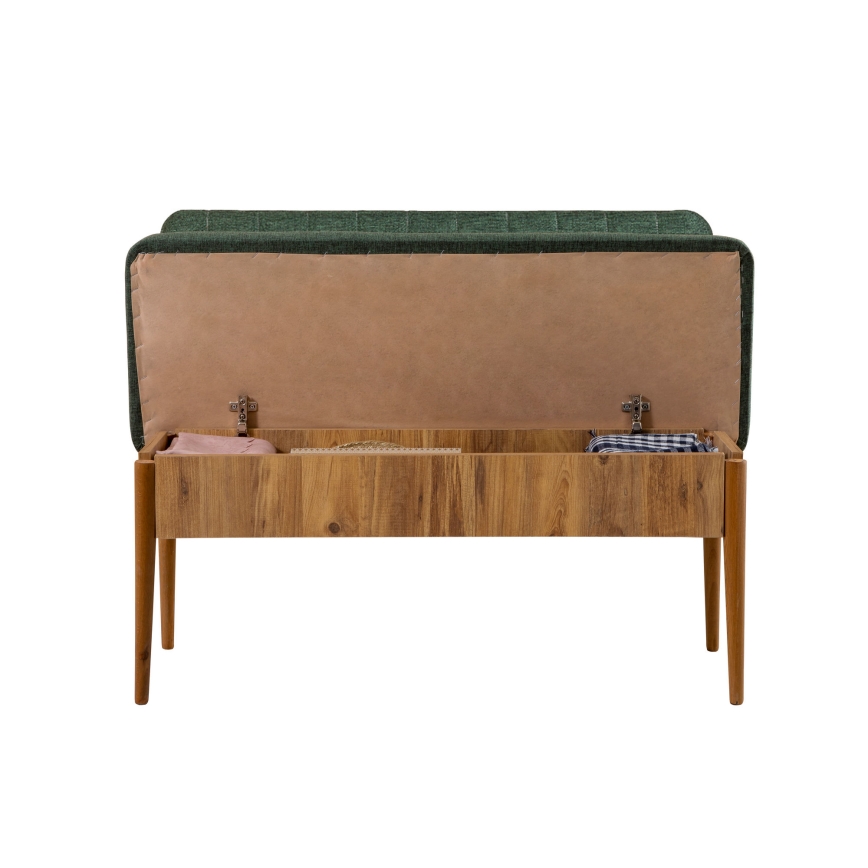Prešita klop VINA 85x110 cm zelena/bor atlantic
