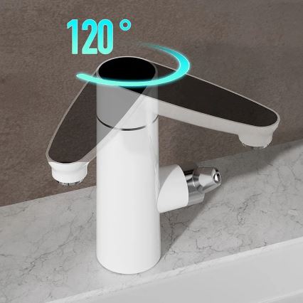 Pretočni bojler z LED zaslonom 3000W/230V IPX4 bela