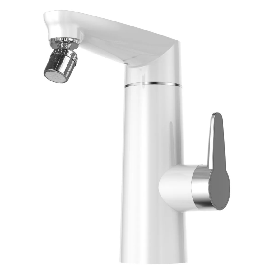 Pretokni grelnik vode z LED zaslonom 3000W/230V IPX4 bela