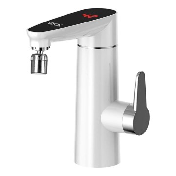 Pretokni grelnik vode z LED zaslonom 3000W/230V IPX4 bela