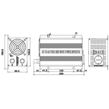 Pretvornik napetosti 600W/24V/230V