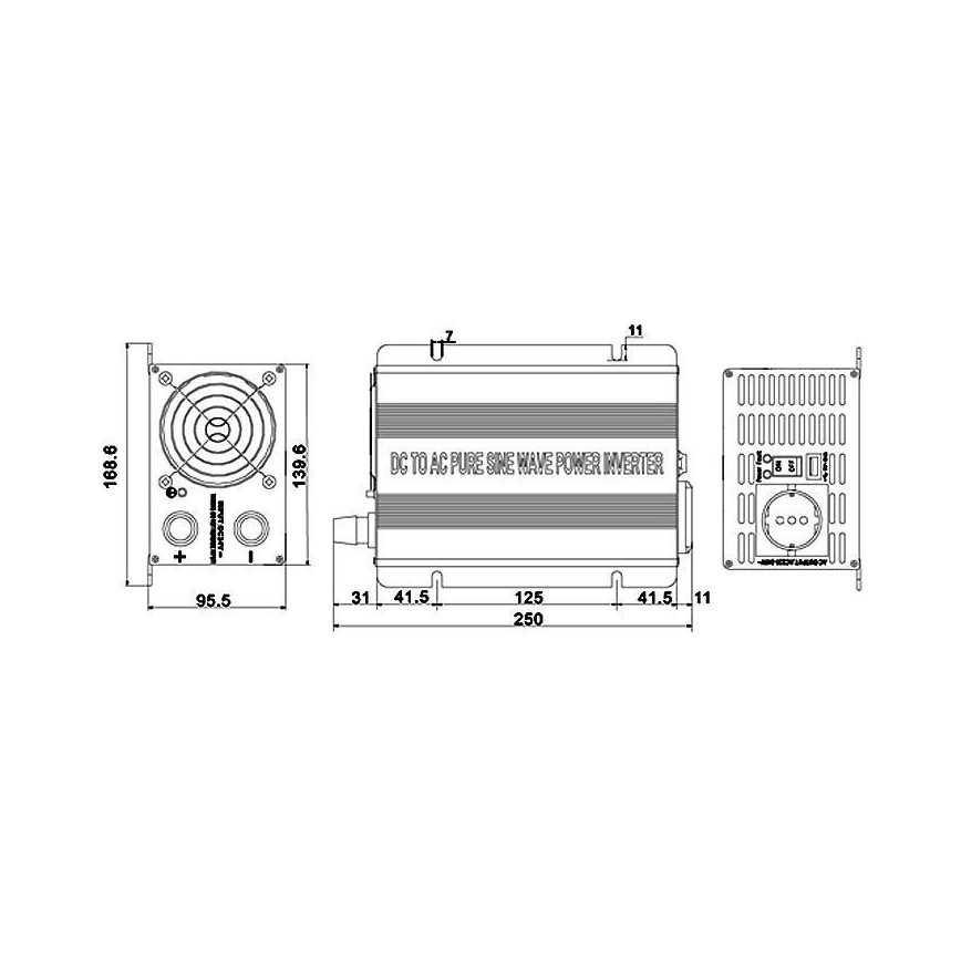 Pretvornik napetosti 600W/24V/230V