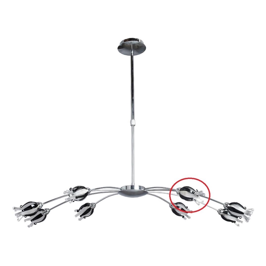 Prezent 14009 - Nadomestno steklo za lestenec BLACK JACK G9 sijajni krom