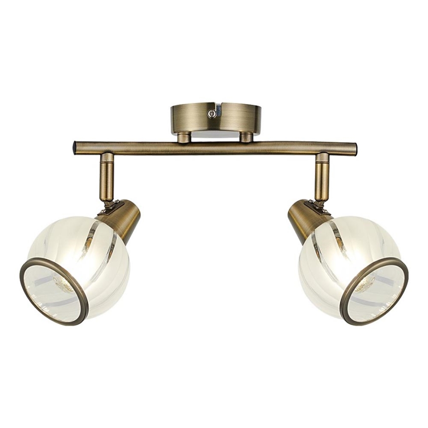 Prezent 14104 - Reflektor SIENTO 2xE14/40W/230V medenina