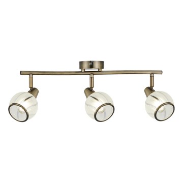 Prezent 14105 - Reflektor SIENTO 3xE14/40W/230V medenina