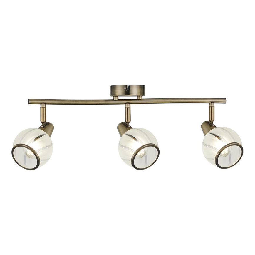 Prezent 14105 - Reflektor SIENTO 3xE14/40W/230V medenina