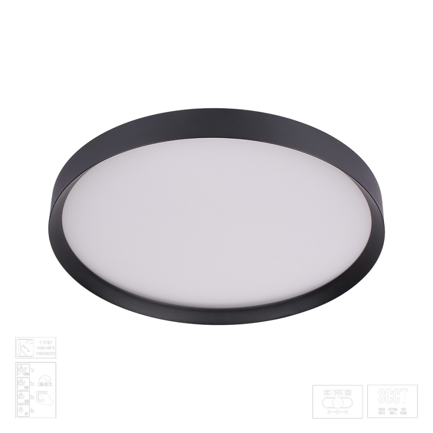 Prezent 17313 - LED zatemnjevalno stropno svetilo MAYSA LED/36W/230V 3000/4000/6000K premer 39,5 cm črna