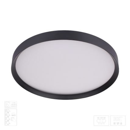 Prezent 17315 - LED zatemnjevalna stropna svetilka MAYSA LED/42W/230V 3000/4000/6000K premer 48,5 cm črna
