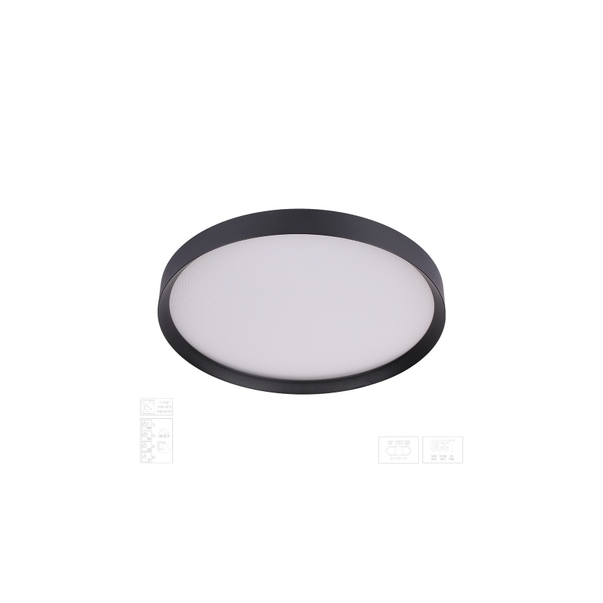 Prezent 17315 - LED zatemnjevalna stropna svetilka MAYSA LED/42W/230V 3000/4000/6000K premer 48,5 cm črna