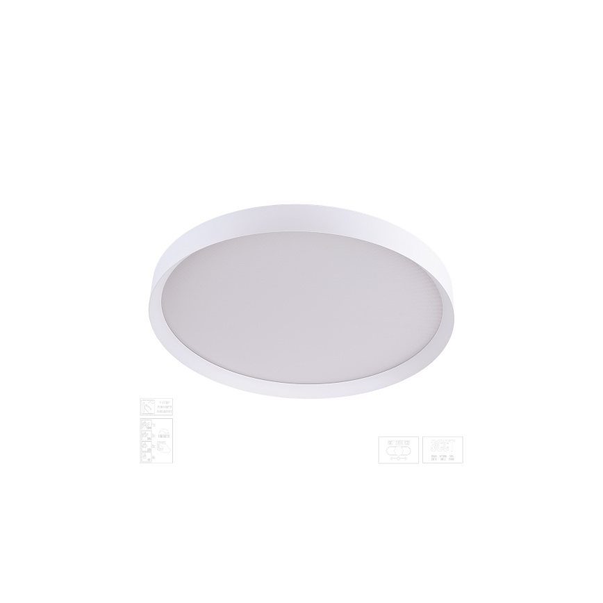 Prezent 17316 - LED zatemnljivo stropno svetilo MAYSA LED/72W/230V 3000/4000/6000K premer 77 cm belo