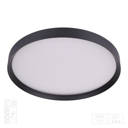 Prezent 17317 - zatemnjivo stropno LED svetilo MAYSA LED/72W/230V 3000/4000/6000K premer 77 cm črna