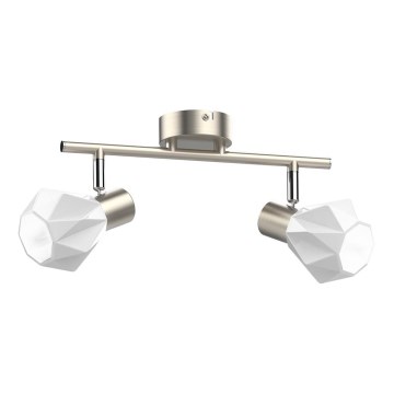 Prezent 27510 - Reflektor METIS 2xE14/40W/230V mat krom