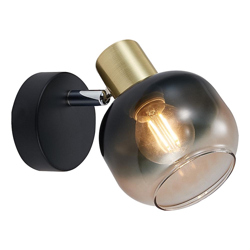 Prezent 27513 - Stenski reflektor PEGAS 1xE14/40W/230V črna/dimna