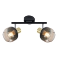 Prezent 27514 - Reflektor PEGAS 2xE14/40W/230V črna/dimna