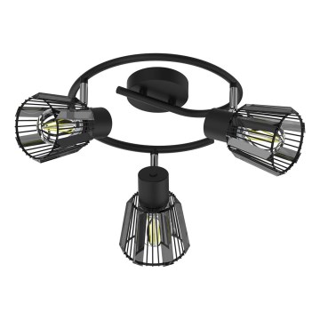 Prezent 27518 - Reflektor PONTEO 3xE27/40W/230V črna