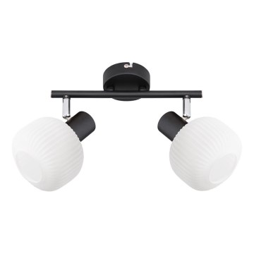 Prezent 27520 - Reflektor ARYA 2xE14/40W/230V črna/bela