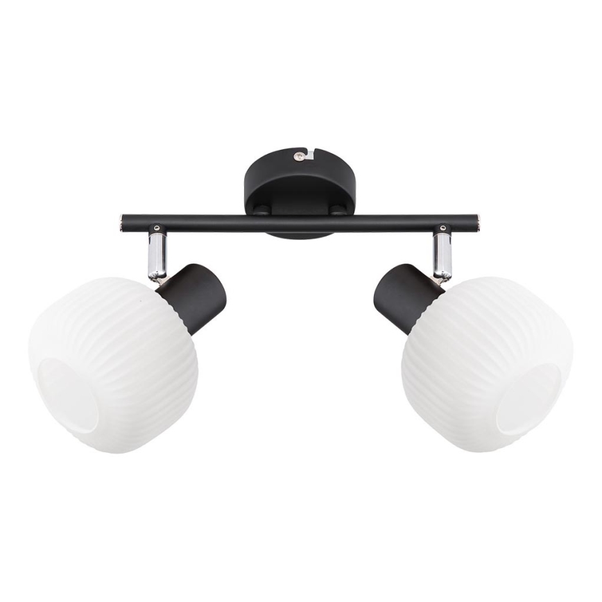 Prezent 27520 - Reflektor ARYA 2xE14/40W/230V črna/bela