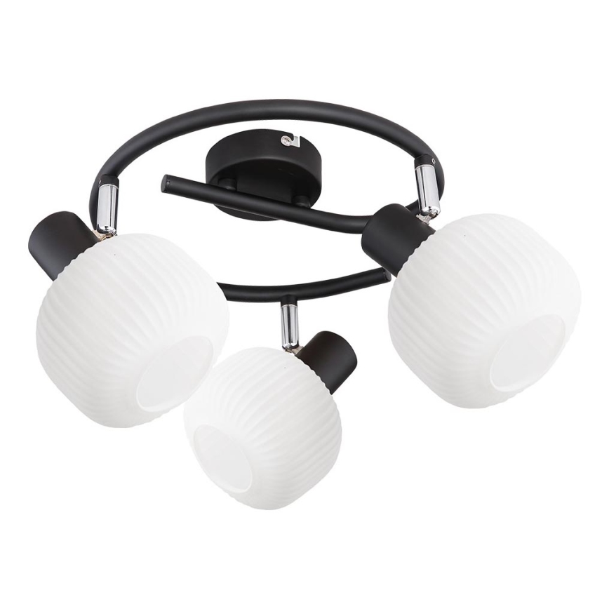 Prezent 27521 - Reflektor ARYA 3xE14/40W/230V črna/bela