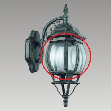 Prezent 39001 - Nadomestno steklo za zunanjo svetilko PRINZ E27