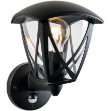 Prezent 39041 - Zunanja stenska svetilka s senzorjem SPLIT 1xE27/40W/230V