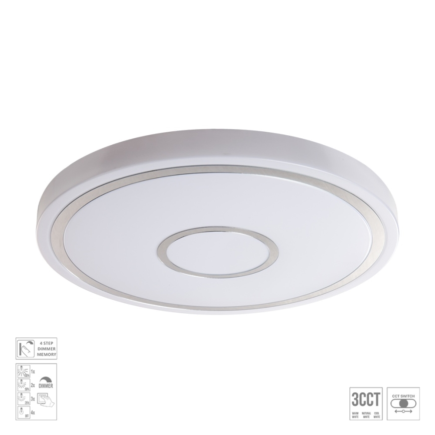 Prezent 71341 - LED zatemnljivo stropno svetilo MOZAN LED/30W/230V 3000/4000/6500K premer 38 cm bela