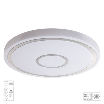 Prezent 71342 - LED stropna svetilka MOZAN z možnostjo zatemnitve LED/40W/230V 3000/4000/6500K, premer 48 cm, bela