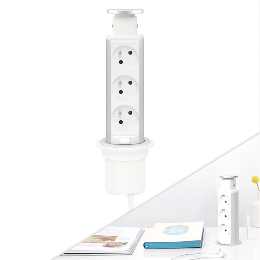 Priključni stolpec z vtičnicami za mizno ploščo 3x230V