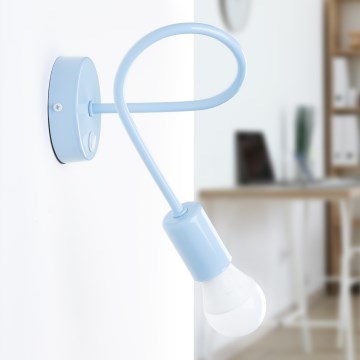 Prilagodljiva stenska svetilka OXFORD 1xE27/15W/230V modra